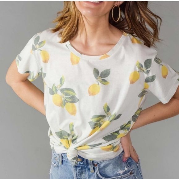 Chaser Lemon Graphic Print Short Sleeve Tee Shirt Small - Picture 1 of 13